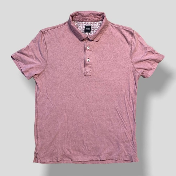 Hugo Boss Other - Hugo Boss Cotton Linen Polo mens size medium slim